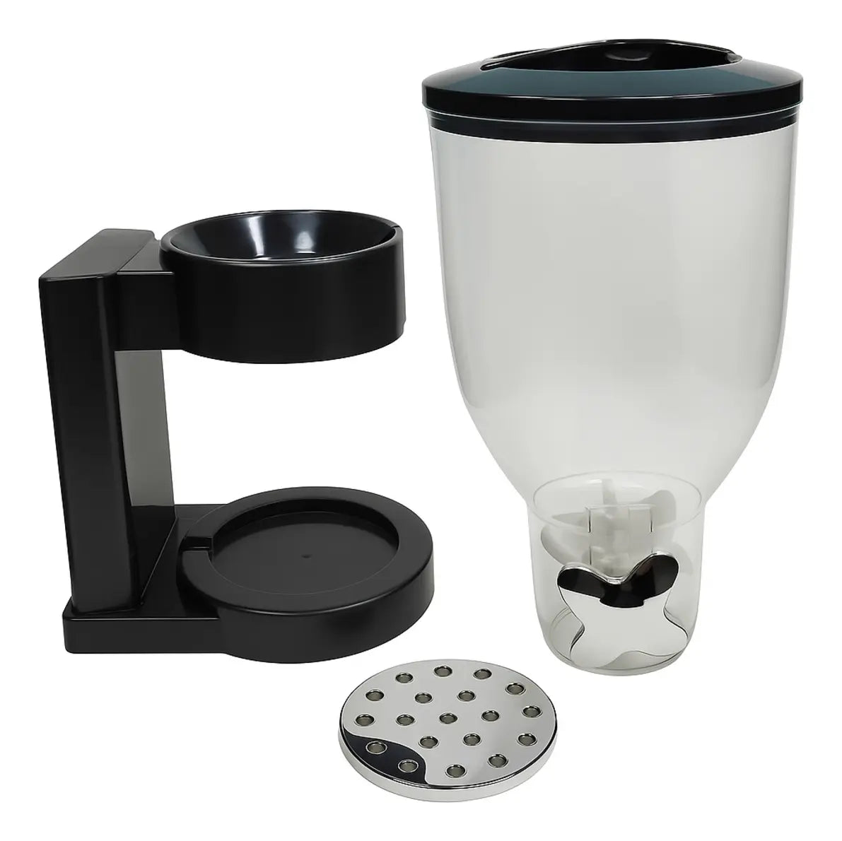 Dispenser Dispensador Doble Cereales Granos Cerealero 500 Gr Color Negro
